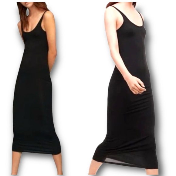 Aritzia Dresses & Skirts - Aritzia Babaton Freddie Midi Maxi Tank Top Minimalist Dress In Black Size L